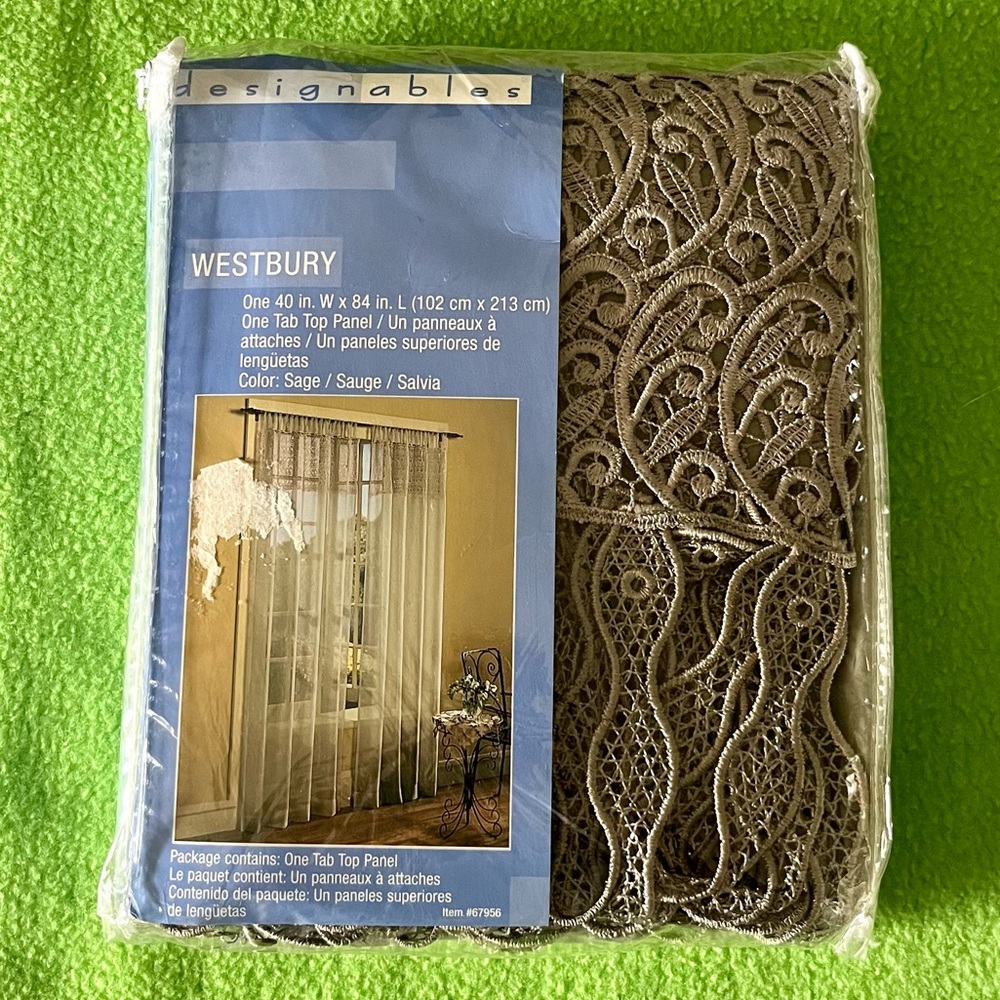 Westbury Sage Tab Top Panel NWT